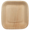 Assiette carrée en palmier 24x24cm jetable