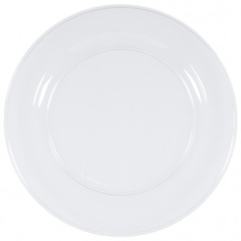 Assiette ronde réutilisable transparente Ø 24 cm