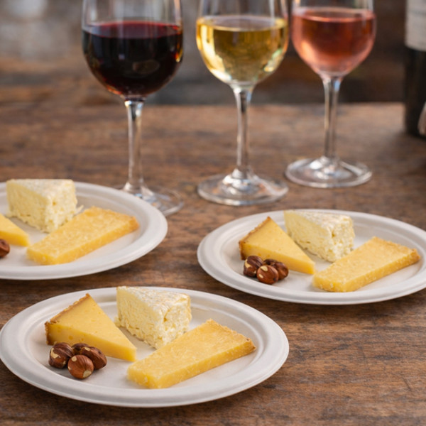 Assiette à fromage pour dégustation vin et fromage