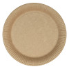 Assiette ronde en carton kraft 23 cm