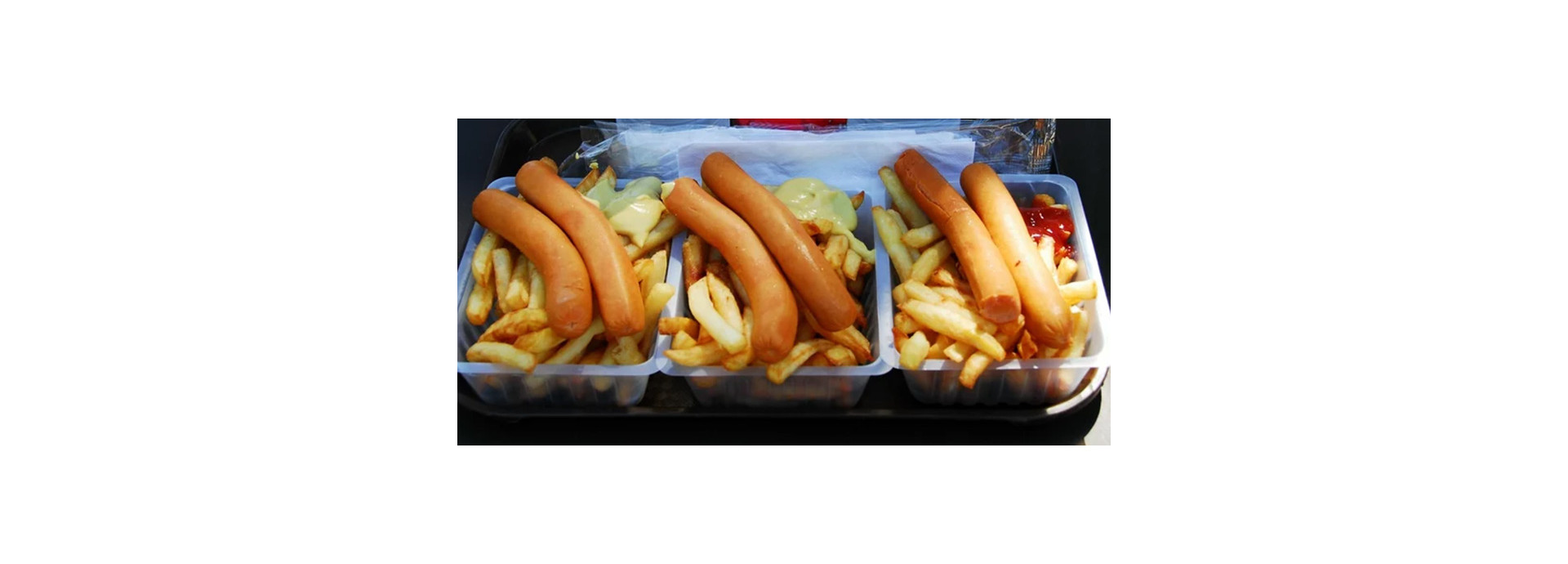 barquette frites saucisse