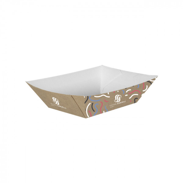 Barquette personnalisée en carton 1200 g - Impression jusqu'à 4 couleurs