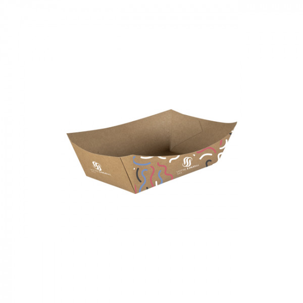 Barquette personnalisée en carton 300 mL - Impression jusqu'à 4 couleurs