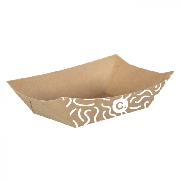 Barquette personnalisée en carton 1100 mL - Impression jusqu'à 4 couleurs