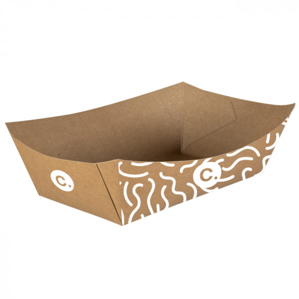 Barquette personnalisée en carton 1370 mL - Impression jusqu'à 4 couleurs