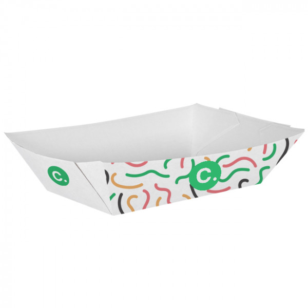 Barquette personnalisée en carton 2400 g - Impression jusqu'à 4 couleurs