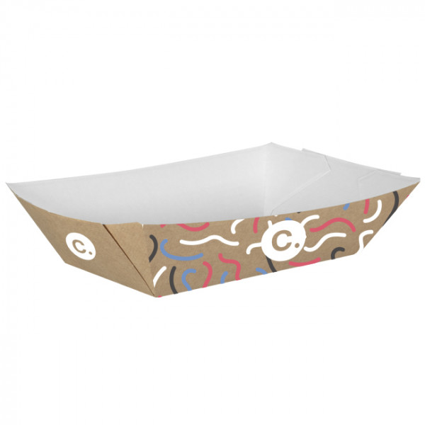 Barquette personnalisée en carton 2400 g - Impression jusqu'à 4 couleurs