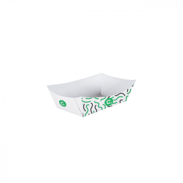 Barquette personnalisée en carton 300 mL - Impression jusqu'à 4 couleurs