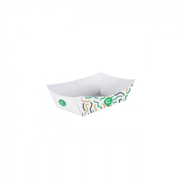 Barquette personnalisée en carton 300 mL - Impression jusqu'à 4 couleurs