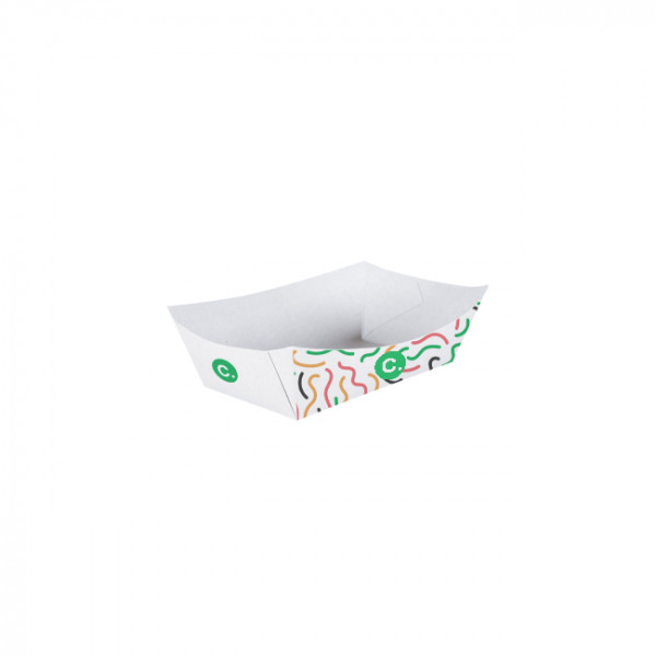 Barquette personnalisée en carton 300 mL - Impression jusqu'à 4 couleurs