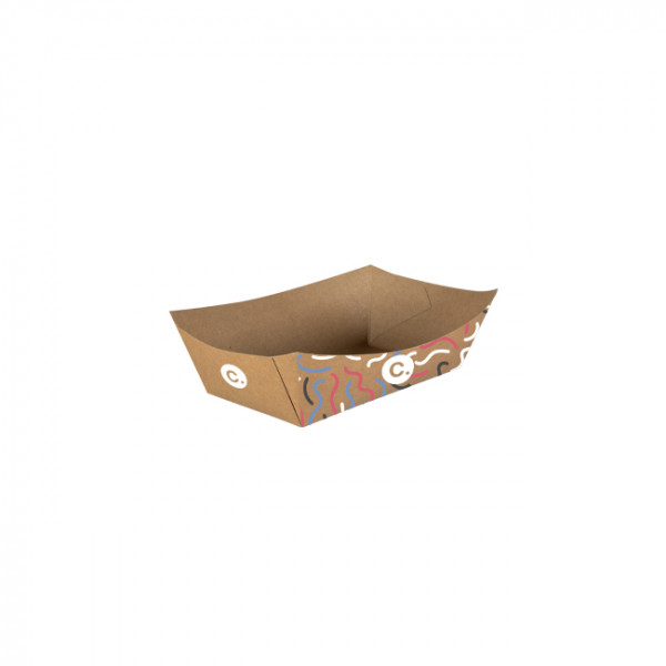 Barquette personnalisée en carton 300 mL - Impression jusqu'à 4 couleurs