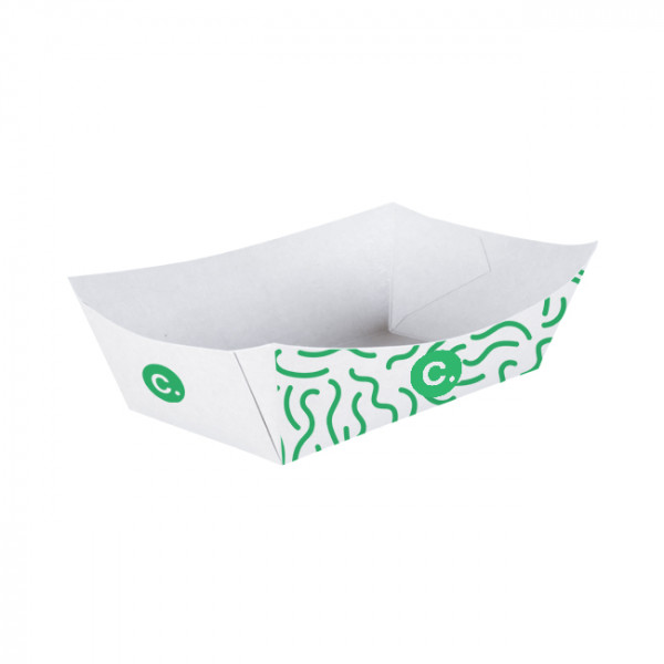 Barquette personnalisée en carton 950 mL - Impression jusqu'à 4 couleurs