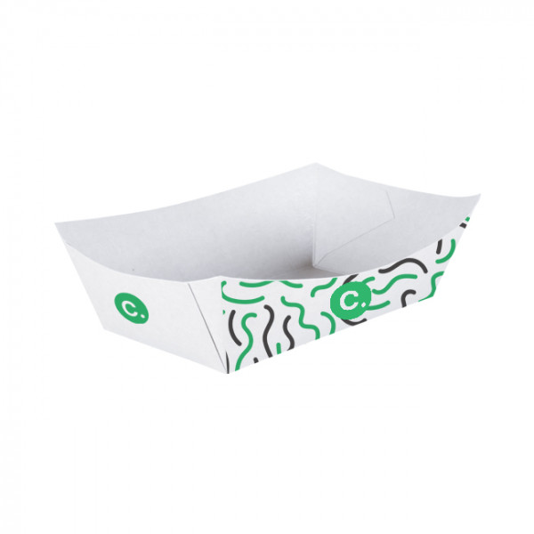 Barquette personnalisée en carton 950 mL - Impression jusqu'à 4 couleurs