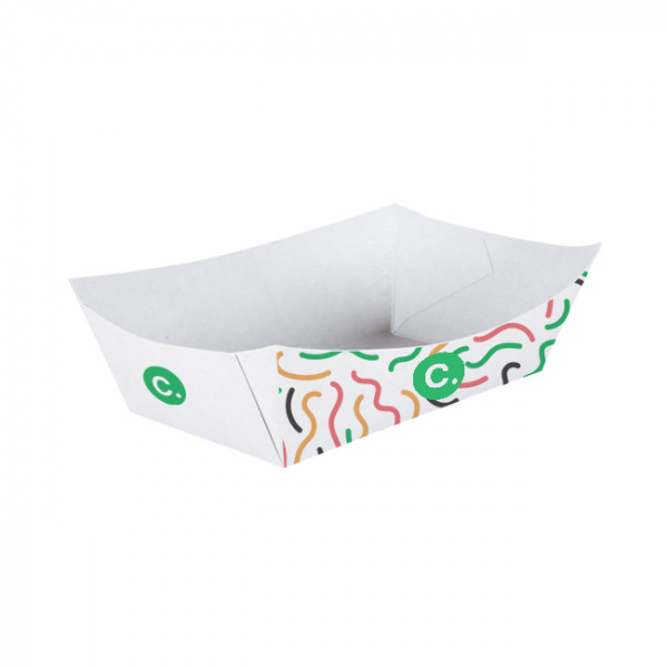 Barquette personnalisée en carton 950 mL - Impression jusqu'à 4 couleurs