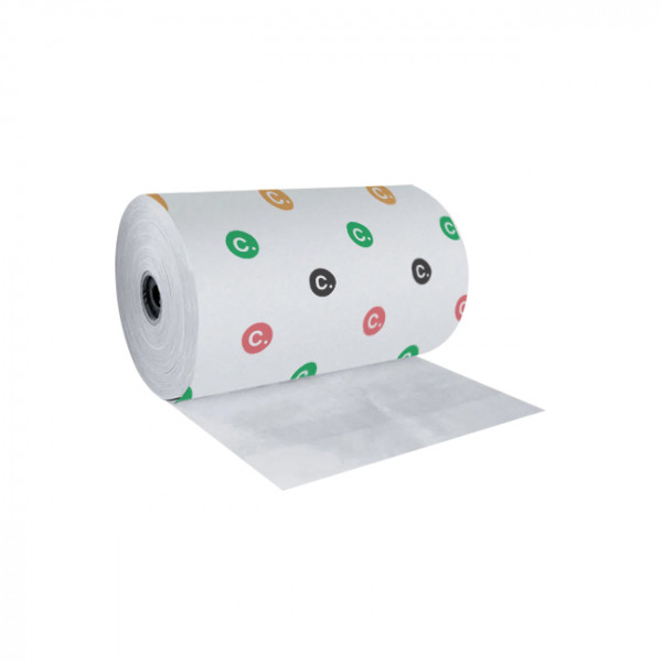 Papier thermoscellable personnalisé en bobine blanche de 6 kg largeur 35 cm - Impression jusqu'à 4 couleurs