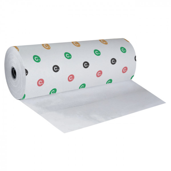Papier thermoscellable personnalisé en bobine blanche de 10 kg largeur 60 cm - Impression jusqu'à 4 couleurs