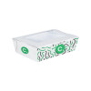 Boîte à salade rectangulaire personnalisée en carton avec couvercle à fenêtre 700 mL - Impression jusqu'à 4 couleurs