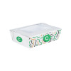 Boîte à salade rectangulaire personnalisée en carton avec couvercle à fenêtre 700 mL - Impression jusqu'à 4 couleurs