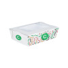 Boîte à salade rectangulaire personnalisée en carton avec couvercle à fenêtre 700 mL - Impression jusqu'à 4 couleurs