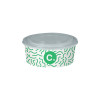 Boîte à salade ronde personnalisée en carton avec couvercle 750 mL - Impression jusqu'à 4 couleurs