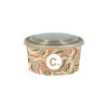 Boîte à salade ronde personnalisée en carton avec couvercle 1000 mL - Impression jusqu'à 4 couleurs