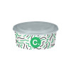 Boîte à salade ronde personnalisée en carton avec couvercle 1300 mL - Impression jusqu'à 4 couleurs