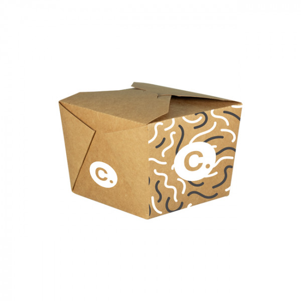 Boîte rectangulaire personnalisée en carton 1100 mL - Impression jusqu'à 4 couleurs