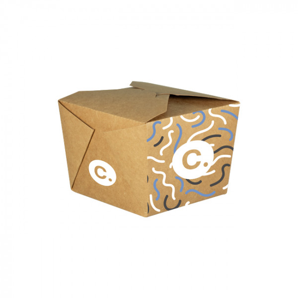 Boîte rectangulaire personnalisée en carton 1100 mL - Impression jusqu'à 4 couleurs