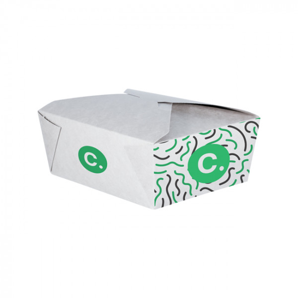 Boîte rectangulaire personnalisée en carton 1400 mL - Impression jusqu'à 4 couleurs