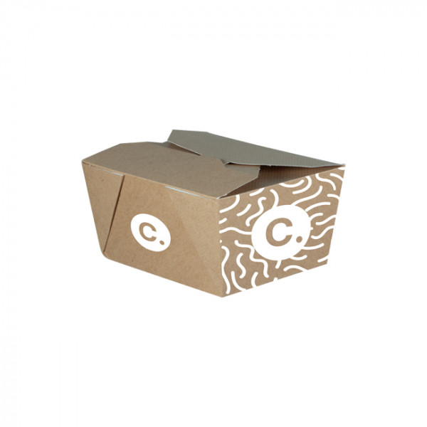 Boîte rectangulaire personnalisée en carton kraft 780 mL - Impression jusqu'à 4 couleurs