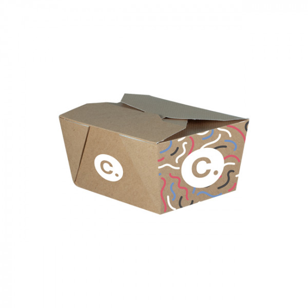 Boîte rectangulaire personnalisée en carton kraft 780 mL - Impression jusqu'à 4 couleurs