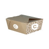Boîte rectangulaire personnalisée en carton avec couvercle à rabat 1350 mL - Impression jusqu'à 4 couleurs - Kraft