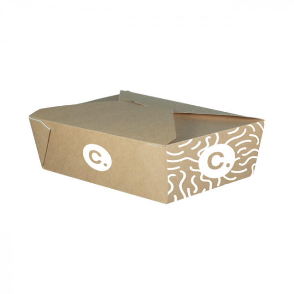 Boîte rectangulaire personnalisée en carton kraft 1980 mL - Impression jusqu'à 4 couleurs