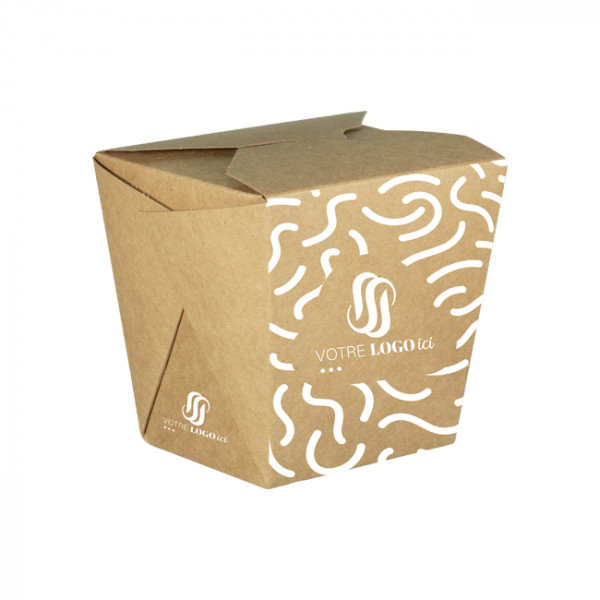 Pot à pâtes personnalisé en carton 32 Oz - Impression jusqu'à 4 couleurs