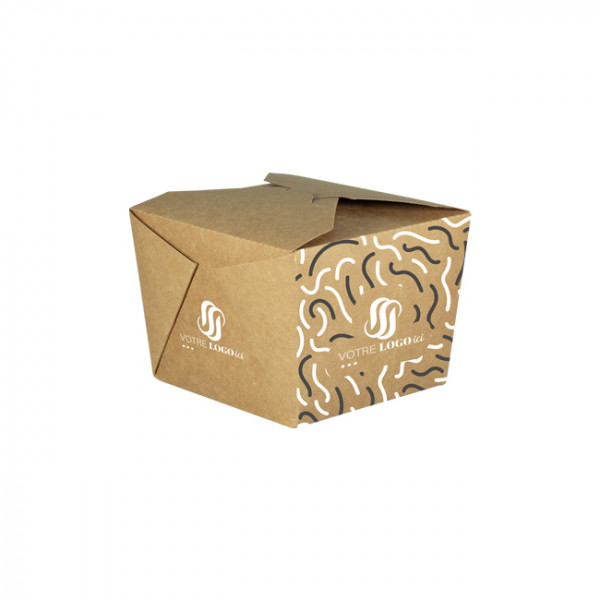 Boîte rectangulaire personnalisée en carton 1100 mL - Impression jusqu'à 4 couleurs