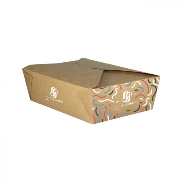 Boîte rectangulaire personnalisée en carton 2000 mL - Impression jusqu'à 4 couleurs