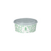 Boîte à salade ronde personnalisée en carton avec couvercle 750 mL - Impression jusqu'à 4 couleurs