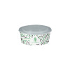 Boîte à salade ronde personnalisée en carton avec couvercle 750 mL - Impression jusqu'à 4 couleurs