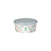 Boîte à salade ronde personnalisée en carton avec couvercle 750 mL - Impression jusqu'à 4 couleurs