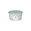 Boîte à salade ronde personnalisée en carton avec couvercle 1000 mL - Impression jusqu'à 4 couleurs