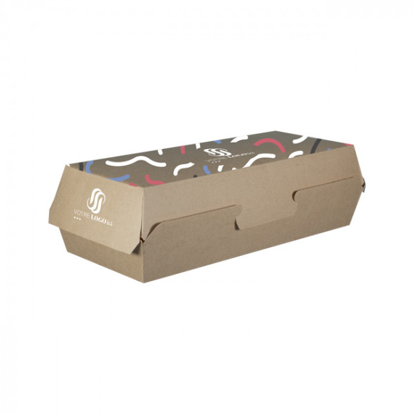 Boîte à panini personnalisée en carton - Impression jusqu'à 4 couleurs