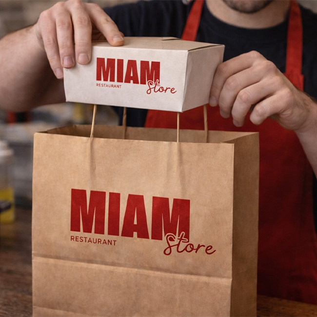 Sac personnalisé et boîte personnalisé pour repas à emporter