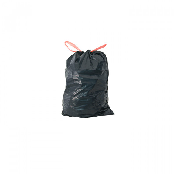 Sac-poubelle noir 30L avec lien coulissant