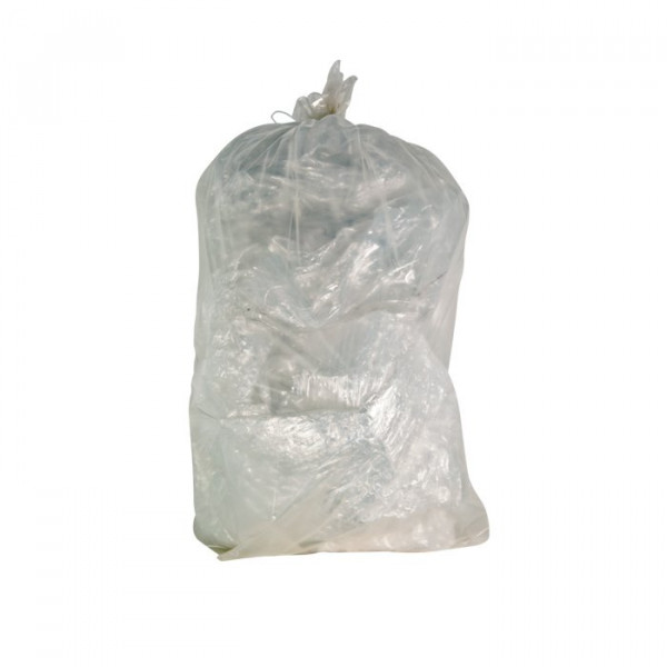Sac-poubelle transparent 110L avec lien à nouer