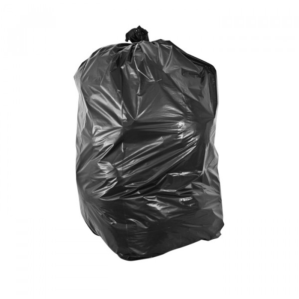 Sac-poubelle noir 130L avec lien à nouer