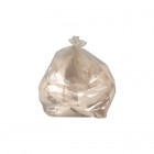 Sac-poubelle 50 L transparent standard avec lien à nouer