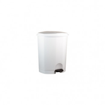 Poubelle à pédale 5 L - Plastique blanc