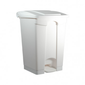Poubelle à pédale 45 L - Plastique blanc