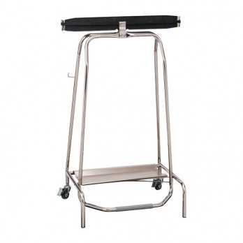 Support sac-poubelle 110 L à pédale et clapet - Inox