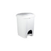 Poubelle à pédale blanche 6L en plastique.